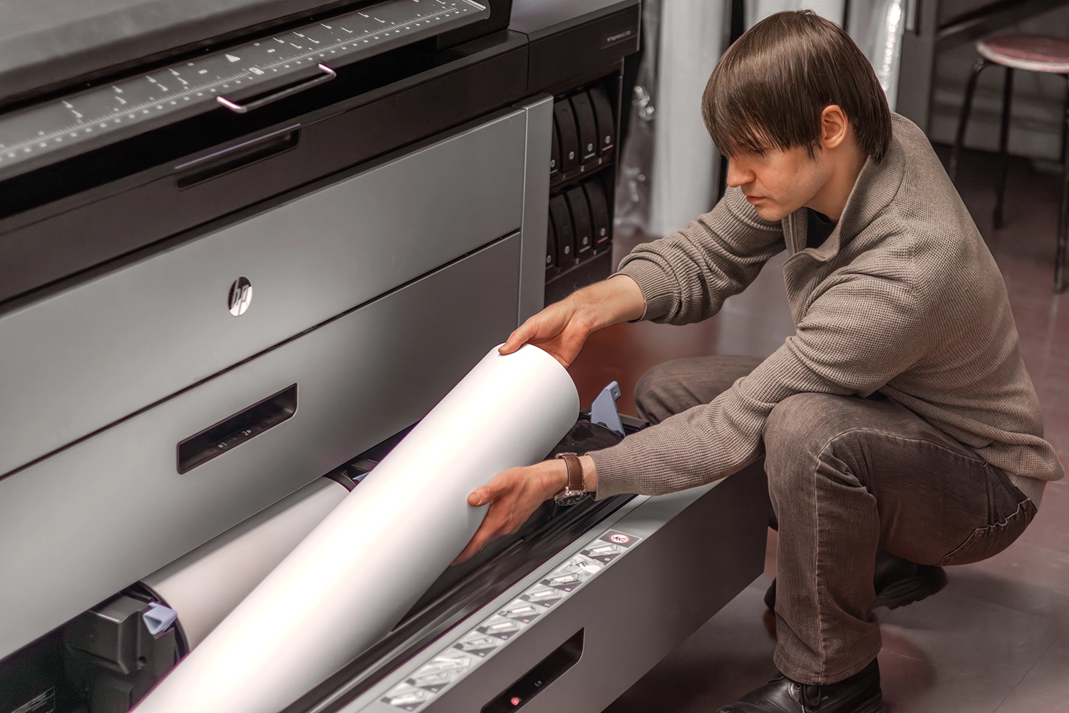 Large format paper rolls for printing